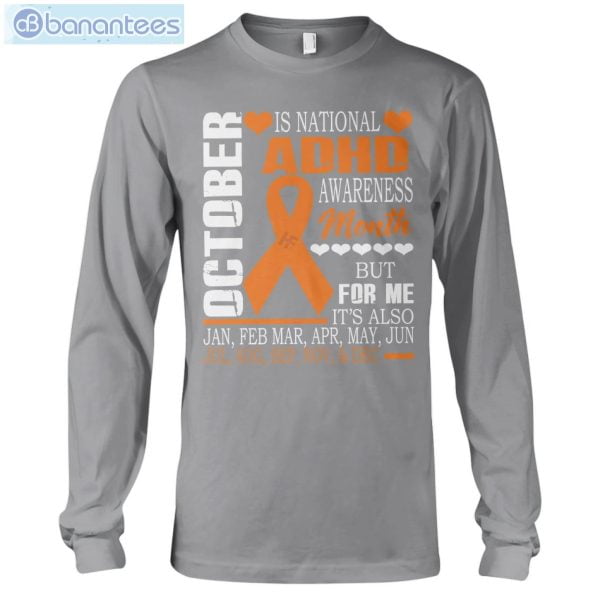 ADHD Awareness October T-Shirt Long Sleeve Tee Product Photo 10
