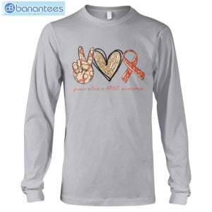 ADHD Awareness Peace Love ADHD T-Shirt Long Sleeve Tee Product Photo 6