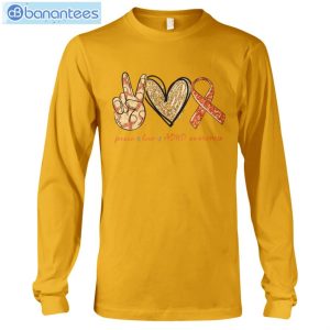 ADHD Awareness Peace Love ADHD T-Shirt Long Sleeve Tee Product Photo 8