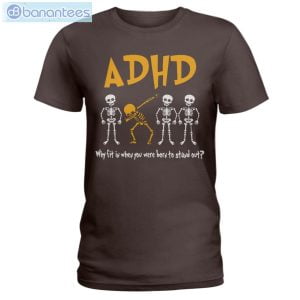 ADHD Awareness Skeleton T-Shirt Long Sleeve Tee Product Photo 2