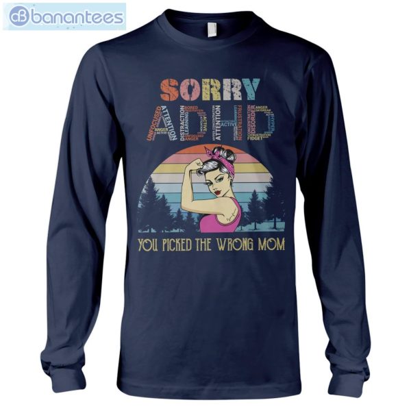ADHD Awareness Sorry ADHD T-Shirt Long Sleeve Tee Product Photo 9