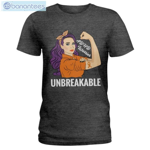 ADHD Awareness Warrior Unbreakable T-Shirt Long Sleeve Tee Product Photo 3