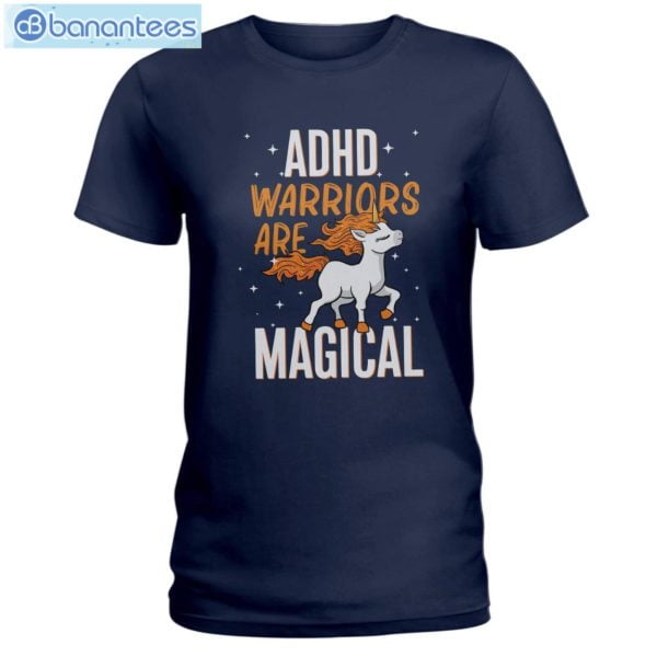 ADHD Warriors Are Magical Unicorn T-Shirt Long Sleeve Tee Product Photo 4