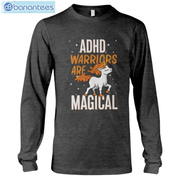 ADHD Warriors Are Magical Unicorn T-Shirt Long Sleeve Tee Product Photo 7