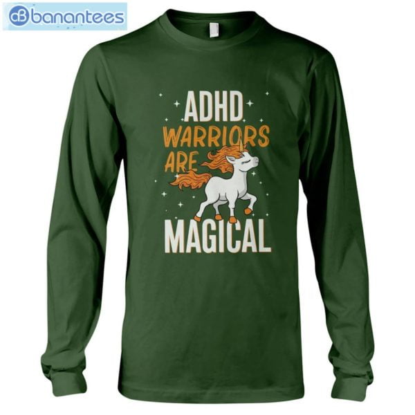 ADHD Warriors Are Magical Unicorn T-Shirt Long Sleeve Tee Product Photo 8
