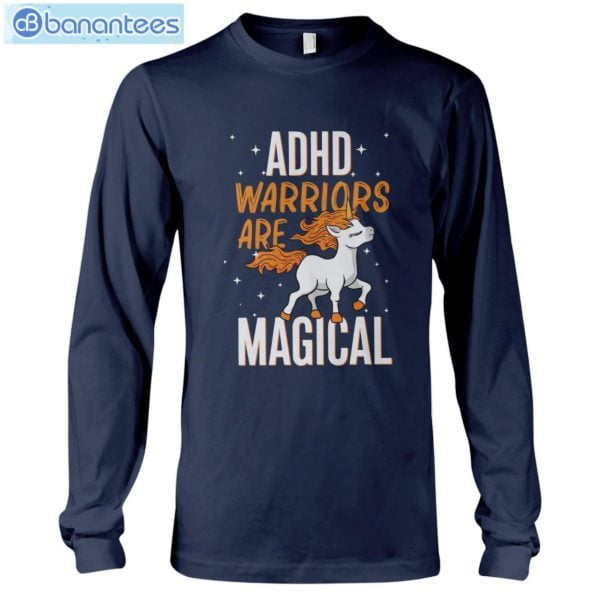 ADHD Warriors Are Magical Unicorn T-Shirt Long Sleeve Tee Product Photo 9