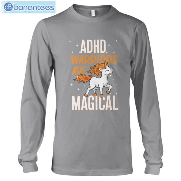 ADHD Warriors Are Magical Unicorn T-Shirt Long Sleeve Tee Product Photo 10