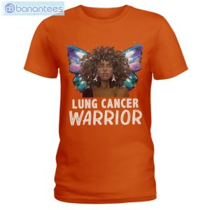 Afro Black Woman White Ribbon Lung Cancer Awareness T-Shirt Long Sleeve Tee Product Photo 5
