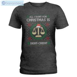 All I Want For Christmas Is Accounting Balance T-Shirt Long Sleeve Tee Product Photo 2