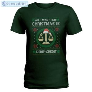 All I Want For Christmas Is Accounting Balance T-Shirt Long Sleeve Tee Product Photo 3