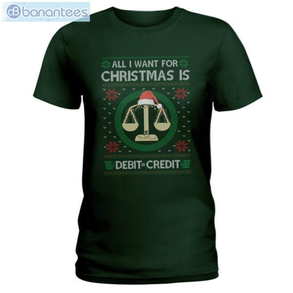 All I Want For Christmas Is Accounting Balance T-Shirt Long Sleeve Tee Product Photo 3