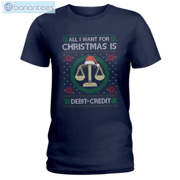 All I Want For Christmas Is Accounting Balance T-Shirt Long Sleeve Tee Product Photo 4