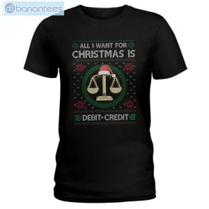All I Want For Christmas Is Accounting Balance T-Shirt Long Sleeve Tee Product Photo 1