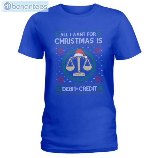 All I Want For Christmas Is Accounting Balance T-Shirt Long Sleeve Tee Product Photo 5