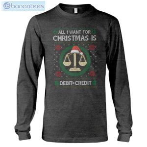 All I Want For Christmas Is Accounting Balance T-Shirt Long Sleeve Tee Product Photo 7