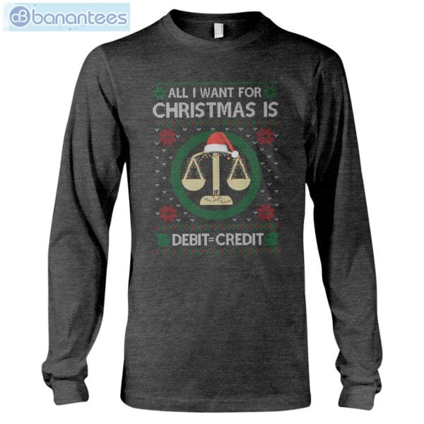 All I Want For Christmas Is Accounting Balance T-Shirt Long Sleeve Tee Product Photo 7