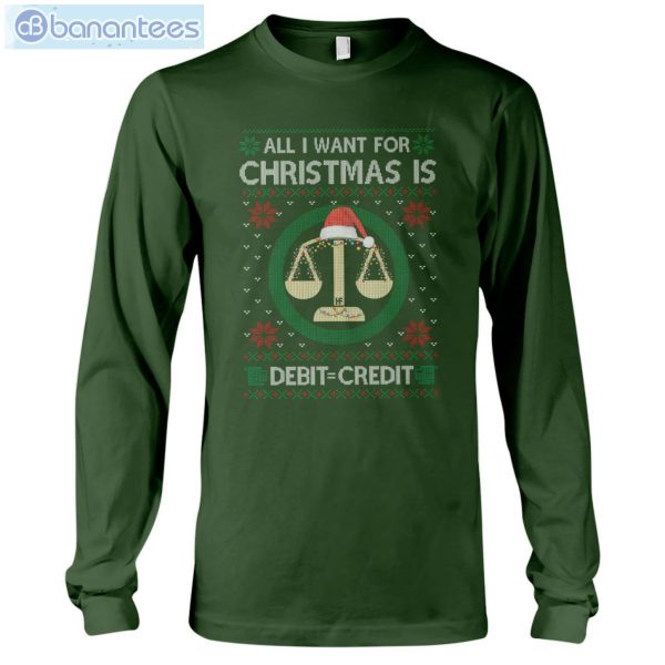 All I Want For Christmas Is Accounting Balance T-Shirt Long Sleeve Tee Product Photo 8