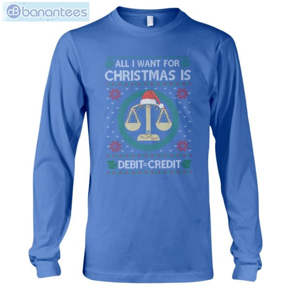 All I Want For Christmas Is Accounting Balance T-Shirt Long Sleeve Tee Product Photo 10