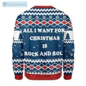 All I Want For Christmas Is Rock And Roll Ugly Christmas Sweater Product Photo 2