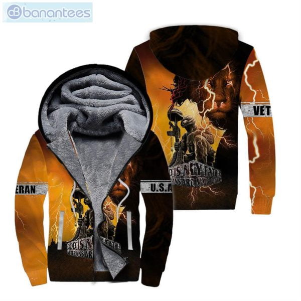 Army Veteran Best Gift All Over Print Fleece Zip Hoodieproduct photo 1