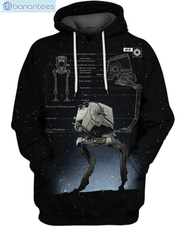 At-St Walker Star Wars All Over Print 3D Hoodie Product Photo 1