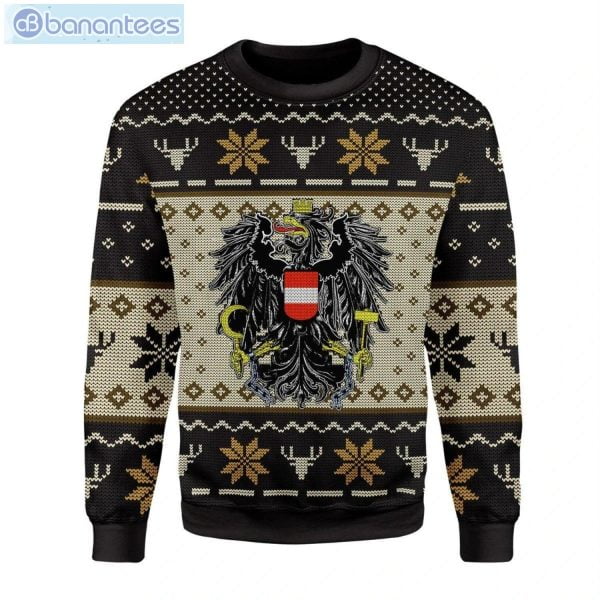 Austria Coat Of Arms Knitting Pattern Ugly Christmas Sweater Product Photo 1