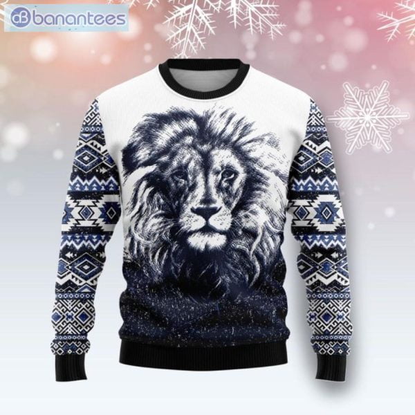 Awesome Lion Christmas Ugly Sweater Product Photo 1