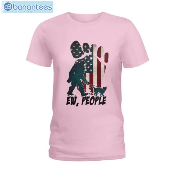 Bf Walking Cat Ew People American Flag T-Shirt Long Sleeve Tee Product Photo 2