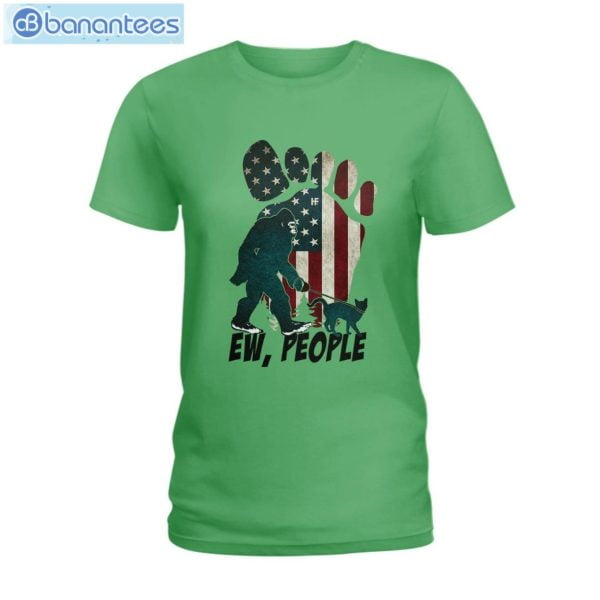 Bf Walking Cat Ew People American Flag T-Shirt Long Sleeve Tee Product Photo 4