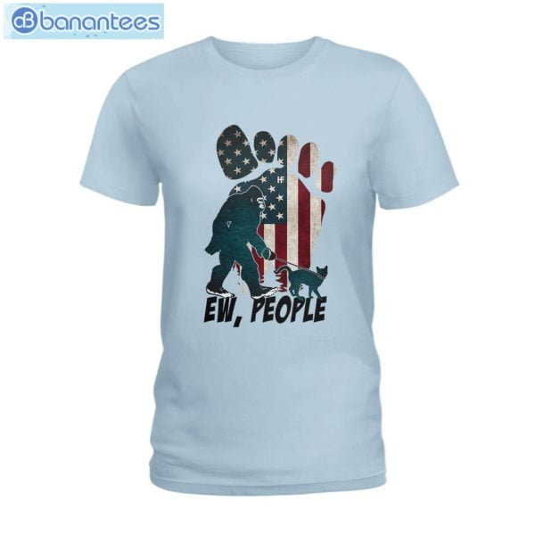 Bf Walking Cat Ew People American Flag T-Shirt Long Sleeve Tee Product Photo 5