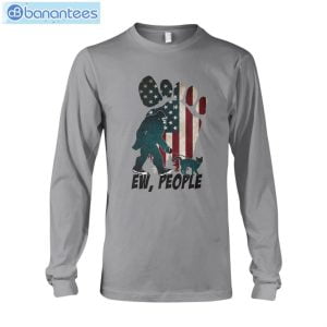 Bf Walking Cat Ew People American Flag T-Shirt Long Sleeve Tee Product Photo 7