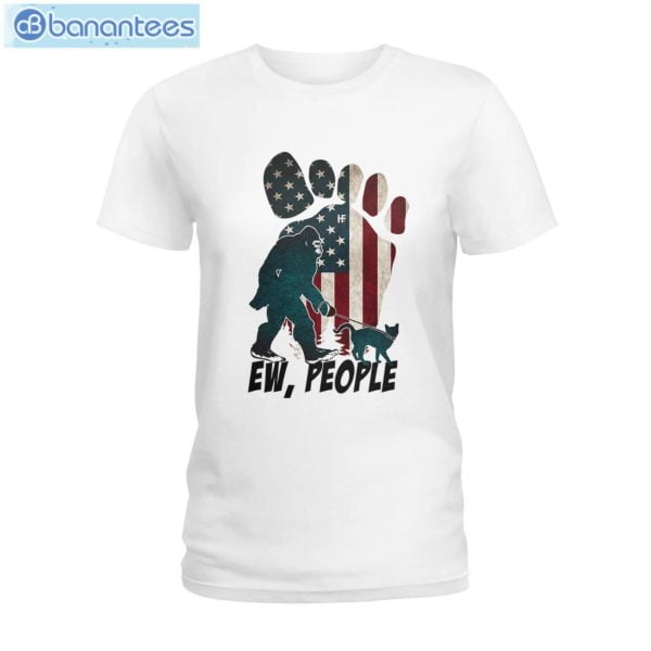 Bf Walking Cat Ew People American Flag T-Shirt Long Sleeve Tee Product Photo 1