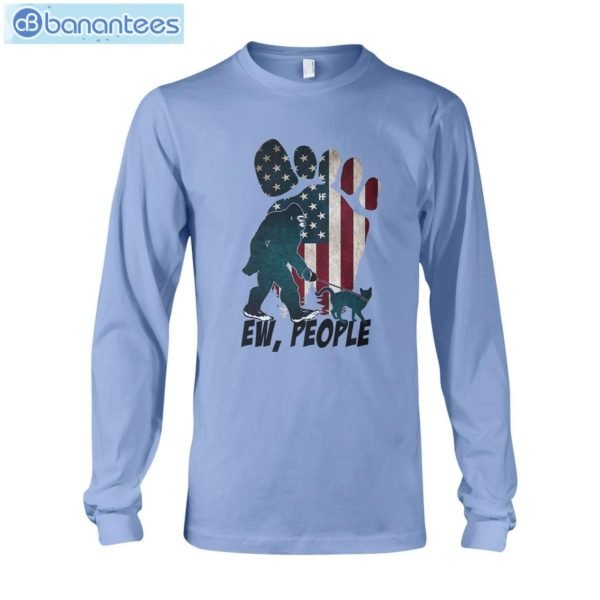 Bf Walking Cat Ew People American Flag T-Shirt Long Sleeve Tee Product Photo 8
