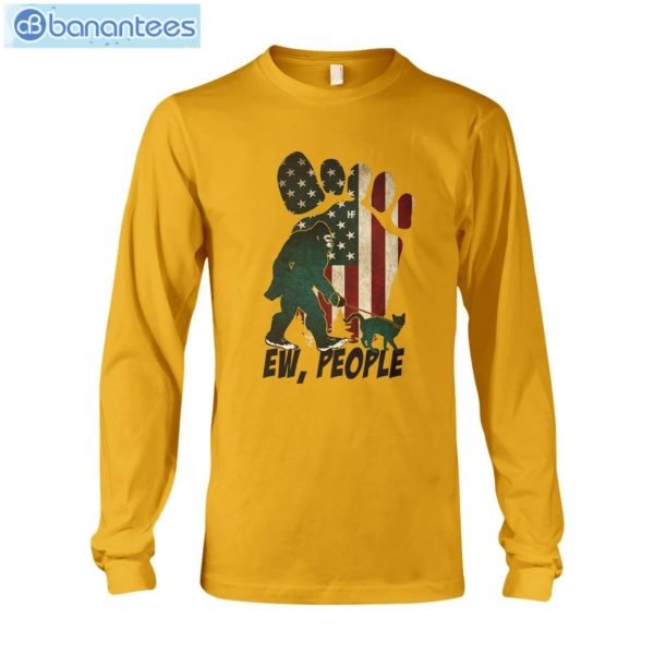 Bf Walking Cat Ew People American Flag T-Shirt Long Sleeve Tee Product Photo 9