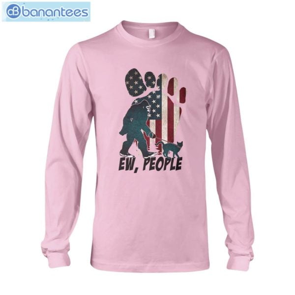 Bf Walking Cat Ew People American Flag T-Shirt Long Sleeve Tee Product Photo 10