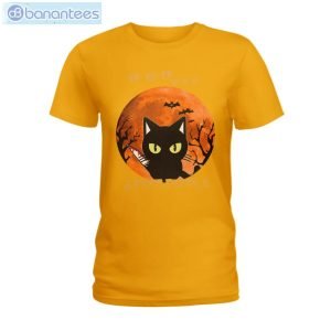 Black Cat 6 Feet People Halloween T-Shirt Long Sleeve Tee Product Photo 4