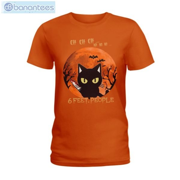 Black Cat 6 Feet People Halloween T-Shirt Long Sleeve Tee Product Photo 5