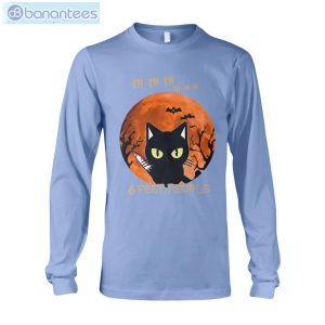 Black Cat 6 Feet People Halloween T-Shirt Long Sleeve Tee Product Photo 8