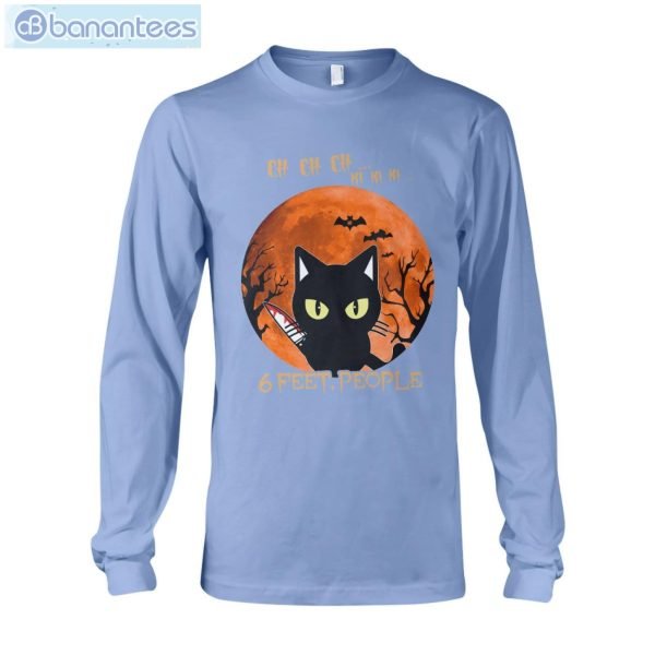 Black Cat 6 Feet People Halloween T-Shirt Long Sleeve Tee Product Photo 8