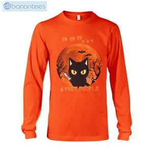 Black Cat 6 Feet People Halloween T-Shirt Long Sleeve Tee Product Photo 9