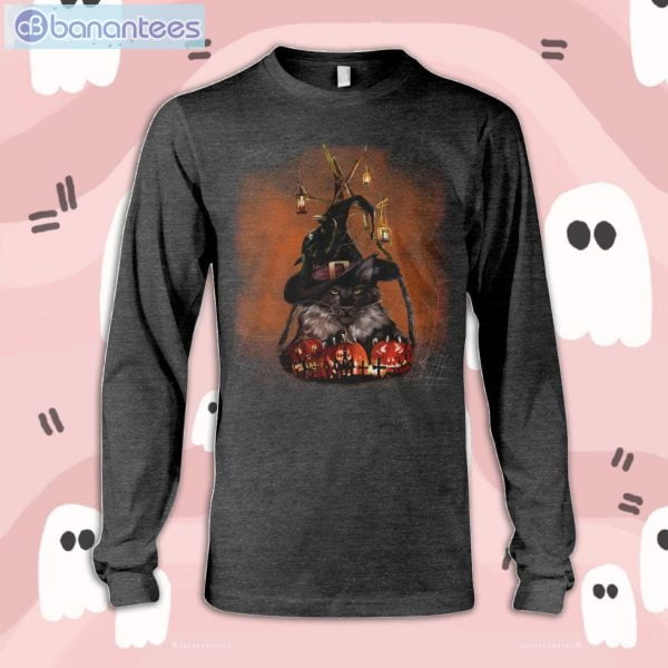Black Cat Halloween Long Sleeve T-Shirt Product Photo 3