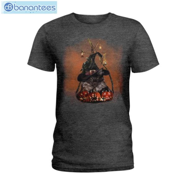 Black Cat Halloween T-Shirt Long Sleeve Tee Product Photo 3