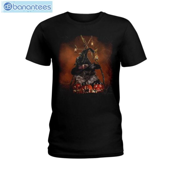 Black Cat Halloween T-Shirt Long Sleeve Tee Product Photo 1
