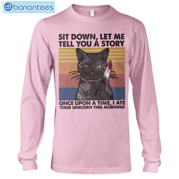 Black Cat I Ate Your Unicorn T-Shirt Long Sleeve Tee Product Photo 8