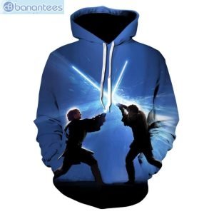 Blue Jedi Star Wars Duel Of Fates All Over Print 3D Hoodie Product Photo 1