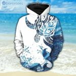 Blue Turtle Mandala Unique 3D Printed Leggings Hoodie Set Product Photo 1