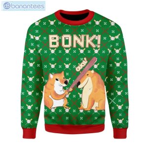 Bonk Funny Dog Christmas Ugly Sweater Product Photo 1
