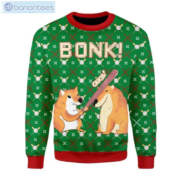 Bonk Funny Dog Christmas Ugly Sweater Product Photo 1