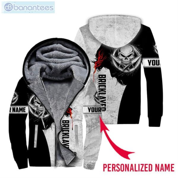 Bricklayer Custom Name All Over Print Fleece Zip Hoodieproduct photo 1