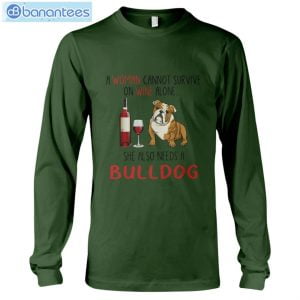 bulldog and wine she also needs a bulldog t shirt long sleeve tee 8 300x300 image Bulldog And Wine She Also Needs A Bulldog T-Shirt Long Sleeve Tee Product Photo 9